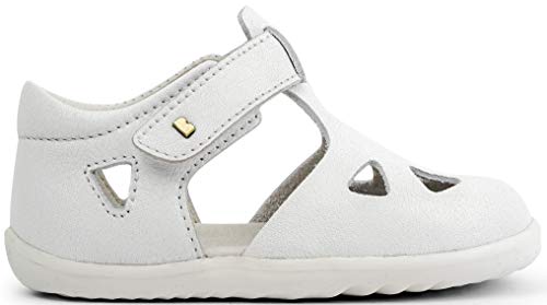 Bobux Step Up Zap Closed Sandal_Primeros Pasos - Sandalias de bebés Bobux de Piel (White, Numeric_20)