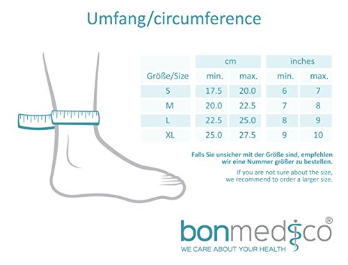 bonmedico Ekto Vendaje de Tobillo, Vendaje Deportivo de Tobillo, Estabilidad para Dolor de Tobillo, Soporte Ultrafino para Protección, Izquierda y derecha, Unisex, S