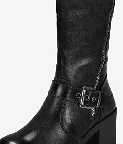 BOSANOVA Botas Altas Cuero con tacón Negro 37