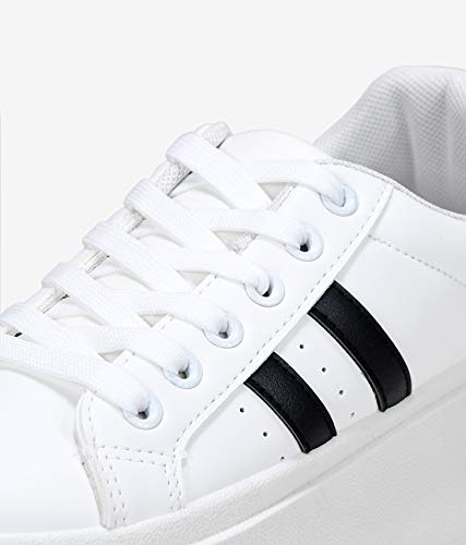 BOSANOVA Zapatillas Blancas con Plataforma Blanco 40