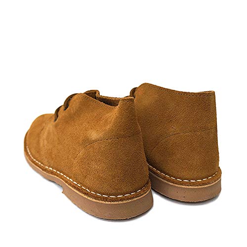 Bota Safari Hombre Piel Serraje Camel