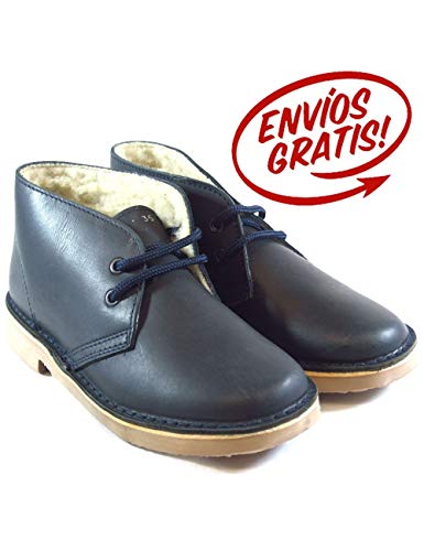 Botas Botines pisacacas pisamierdas Safari Pull Marino Borreguito - Color - Marino, Talla - 41