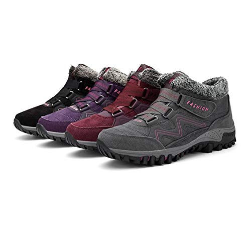 Botas de Nieve Mujer Senderismo Invierno Calentar Forrada Zapatos Impermeables Deportes Trekking Zapatos Sneakers