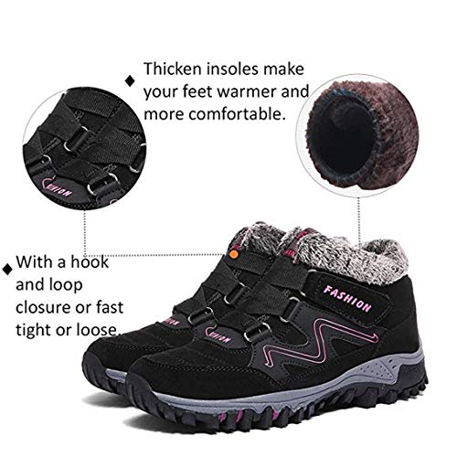 Botas de Nieve Mujer Senderismo Invierno Calentar Forrada Zapatos Impermeables Deportes Trekking Zapatos Sneakers