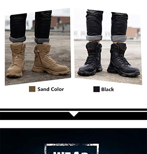 Botas de Seguridad para Hombres y Mujeres, Botas de Trabajo de construcción, Botas de Trabajo con Punta de Acero de Seguridad para Hombres, Zapatos de Trabajo antigolpes para Hombres-Negro_39