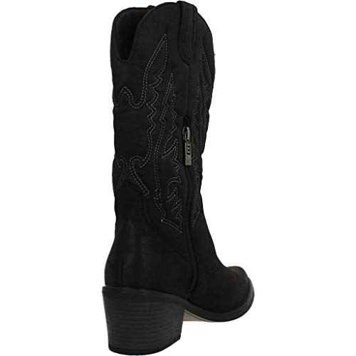 Botas Planas Mustang Lena 58694 Negras