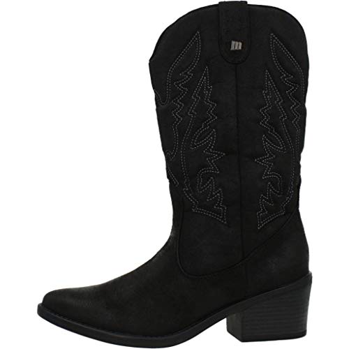 Botas Planas Mustang Lena 58694 Negras