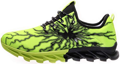 BRONAX Zapatos para Correr Hombre Zapatillas de Deportes Tenis Deportivas Running Calzado Trekking Sneakers Gimnasio Transpirables Casual Montaña Verde 43