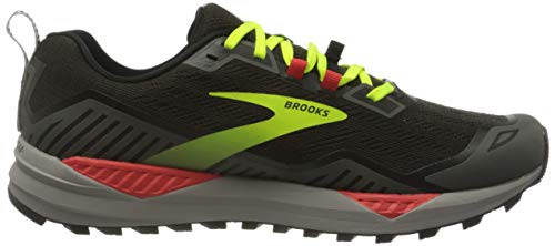 Brooks Cascadia 15, Zapatillas para Correr Hombre, Black Raven Cherry Tomato, 44 EU