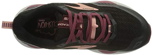 Brooks Cascadia 15, Zapatillas para Correr Mujer, Black/Ebony/Coral Cloud, 37.5 EU