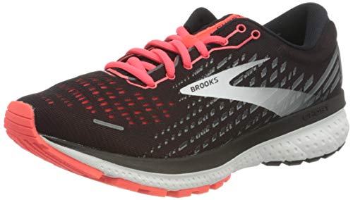 Brooks Ghost 13, Zapatillas para Correr Mujer, Black Ebony Coral, 40 EU