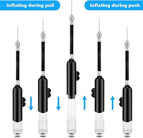 BROTOU Bomba de Bolas Bomba de Bicicleta A Mano Bidireccional Bomba de Baloncesto para Fútbol Baloncesto Rugby Fútbol Voleibol para Carretera,Montaña Bicicletas