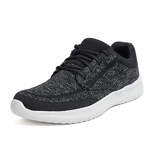 Bruno Marc Walk_Easy_02 Zapatillas Deportivos para Hombres Zapatos Casuales para Caminar Negro Gris 46 EU/12 US