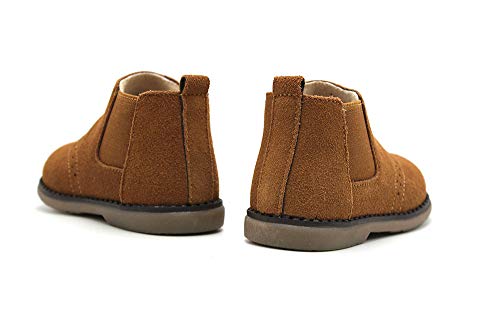 Bubble - Botas de piel camel, zapato abotinado casual Bubble Kids con cierre de cremallera y suela de goma, para: Niña color: CAMEL talla:20