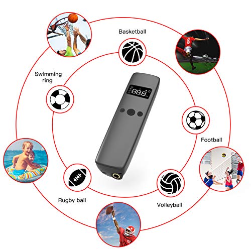 Cadrim Bomba de Bola Eléctrica, Inflador de Bola Inteligente e Inflación de Aire de Mano con 2 Agujas y 1 Boquilla para Balón Deporte Fútbol, Baloncesto, Fútbol, Voleibol, Rugby