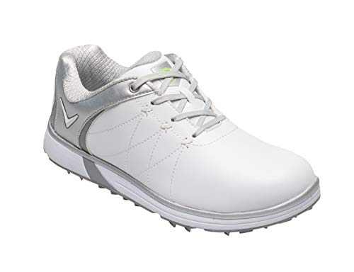 Callaway W627 HALO Pro-Lady, Zapatillas de Golf Mujer, Blanco/Plata, 40.5 EU