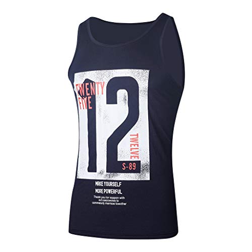 Camisetas sin Mangas de Escalada para Hombre Letras Impresión Camisa Fitness Tirantes Deportes Sudaderas Uniforme de Baloncesto Moda Básica T-Shirt Muscle Gym Tank Tops riou