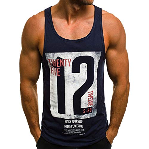 Camisetas sin Mangas de Escalada para Hombre Letras Impresión Camisa Fitness Tirantes Deportes Sudaderas Uniforme de Baloncesto Moda Básica T-Shirt Muscle Gym Tank Tops riou