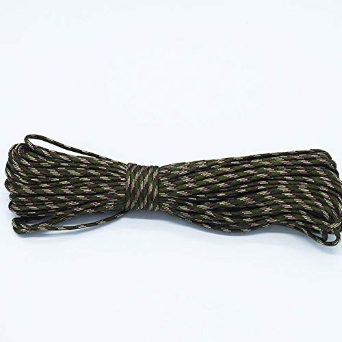 CAMPA DE CAMPING 5 metros Dia.4mm 7 stand Cores Parachute Cord Lanyard Al aire libre Camping Cuerda Escalada Equipo de senderismo Accesorios de Tienda Cuerda de senderismo ( Color : Green Camouflage )