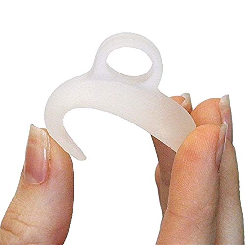 CAREOR 6 almohadillas de gel para dedos en martillo, corrector y enderezador de dedos para dedo del pie en martillo o curvado, almohadilla de apoyo de gel para la cresta derecha e izquierda