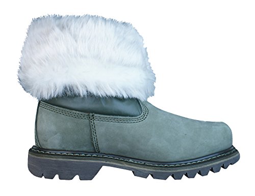 Caterpillar Bruiser Scrunch Forrado de Piel de Las Mujeres Botas de invierno-Green-38