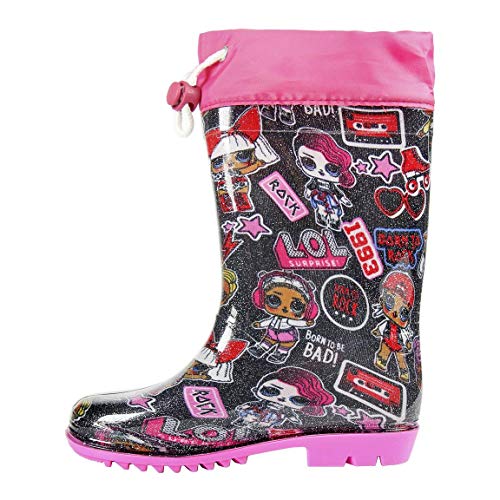 Cerdá Botas Lluvia PVC LOL, Unisex niños, Negro, 32/33 EU