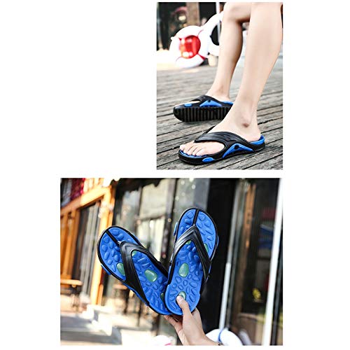 Chanclas Hombre Piscina Sandalias Verano, Zapatillas para Masaje de pies Zapatillas de Piscina Antideslizantes Unisex, Sandalia Tipo Chancla con función de Masaje Verano ( Color : Black , Size : 44 )