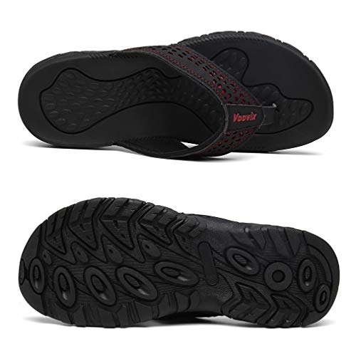 Chanclas Hombre Verano Zapatillas Flip Flops Sandal Zapatos de Playa y Piscina Negro40