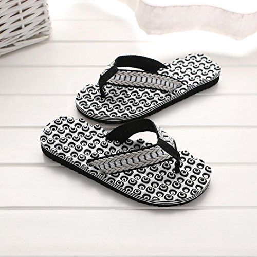 Chanclas Hombres Xinantime Zapatos de Hombre Sandalias de Verano Cómodas Chanclas de Masaje Zapatilla Masculina Chanclas Interiores y Exteriores (41, Negro)