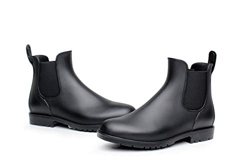 Chelsea Ladies Boot Botas de Goma de Trabajo para Mujer Botas de Agua con la Suela Antideslizante para Mujer Black Size 43