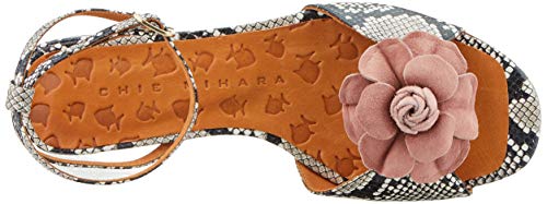 Chie Mihara Violeta36, Sandalia con Pulsera para Mujer, Beige (Mambo Natur Flor Ante Vintage Mambo Natur Flor Ante Vintage), 39 EU