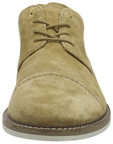 Clarks Atticus Cap, Zapatos de Cordones Derby Hombre, Beige (Dark Sand Suede Dark Sand Suede), 40 EU