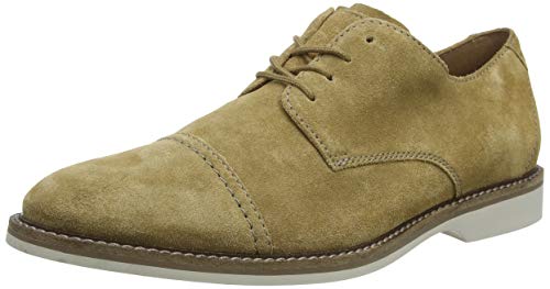 Clarks Atticus Cap, Zapatos de Cordones Derby Hombre, Beige (Dark Sand Suede Dark Sand Suede), 42 EU