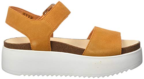 Clarks Botanic Strap, Sandalias de Talón Abierto Mujer, Marrón (Amber Suede Amber Suede), 38 EU