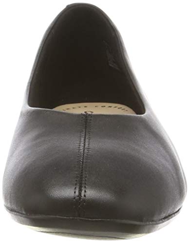 Clarks Chia Violet, Bailarinas Mujer, Negro (Black Leather Black Leather), 40 EU