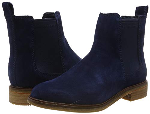 Clarks Clarkdale Arlo, Botas Chelsea Mujer, Azul (Navy Suede Navy Suede), 39 EU