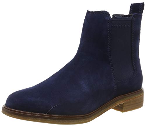 Clarks Clarkdale Arlo, Botas Chelsea Mujer, Azul (Navy Suede Navy Suede), 39 EU