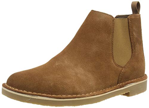 Clarks Desert Boot Bushacre 3 Chelsea, Botas Estilo Hombre, Negro (Ante Marrón), 44 EU