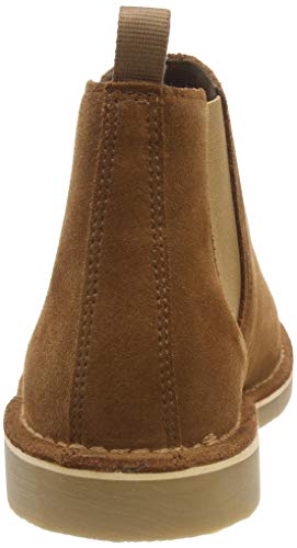 Clarks Desert Boot Bushacre 3 Chelsea, Botas Estilo Hombre, Negro (Ante Marrón), 44 EU