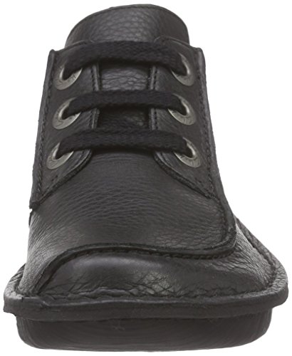 Clarks Funny Dream, Zapatos de Cordones Derby Mujer, Negro (Black Leather), 38 EU