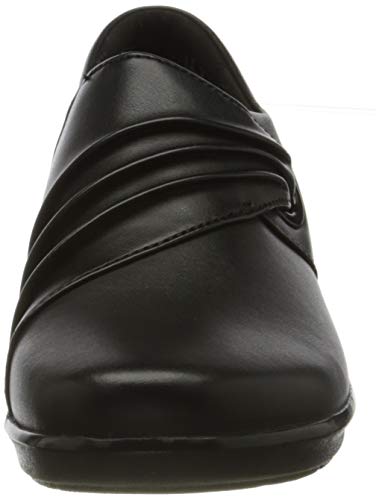 Clarks Hope Shine, Mocasines Mujer, Negro (Black Leather Black Leather), 40 EU