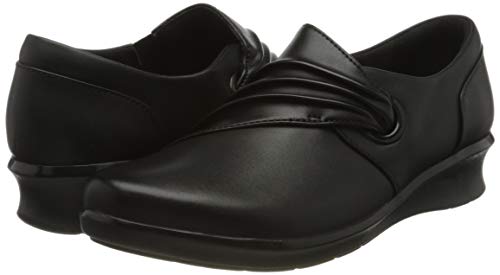 Clarks Hope Shine, Mocasines Mujer, Negro (Black Leather Black Leather), 40 EU