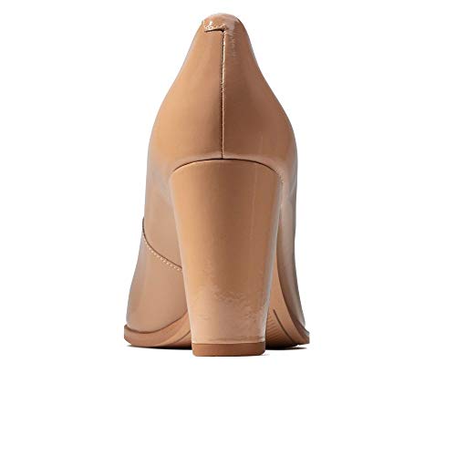 Clarks Kaylin Cara, Zapatos de Tacón Mujer, Beige (Praline Patent Praline Patent), 40 EU