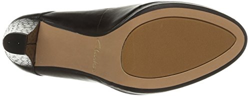 Clarks Kendra Dime - Zapatos con Cierre al Tobillo de Cuero Mujer, Color Negro, Talla 41