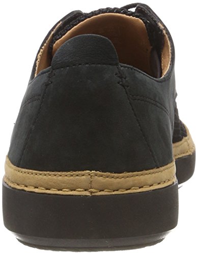 Clarks Komuter Spark, Zapatos de Cordones Derby Hombre, Negro (Black), 44 EU