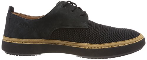 Clarks Komuter Spark, Zapatos de Cordones Derby Hombre, Negro (Black), 44 EU