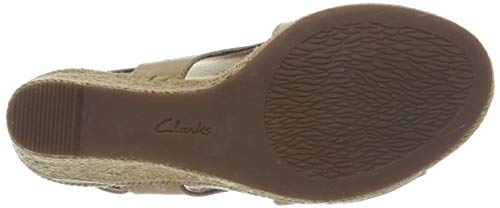 Clarks Lafley Rosen, Sandalias de Talón Abierto Mujer, Beige (Sand-), 42 EU