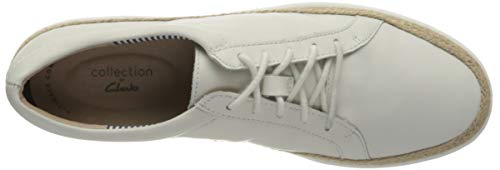 Clarks Marie Mist, Zapatos de Cordones Derby Mujer, Color Blanco, 42 EU