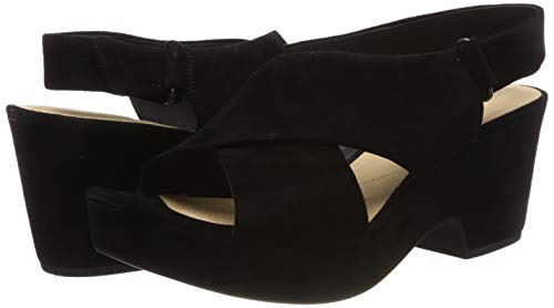 Clarks Maritsa Lara, Sandalia con Pulsera para Mujer, Negro (Black Suede-), 35.5 EU