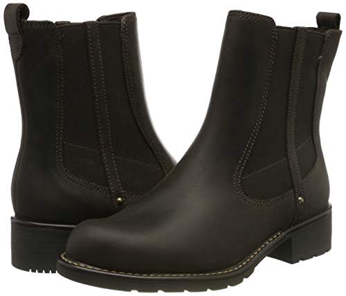 Clarks Orinoco Hot, Botas Estilo Motero Mujer, Marrón (Dark Brown Nub Dark Brown Nub), 38 EU